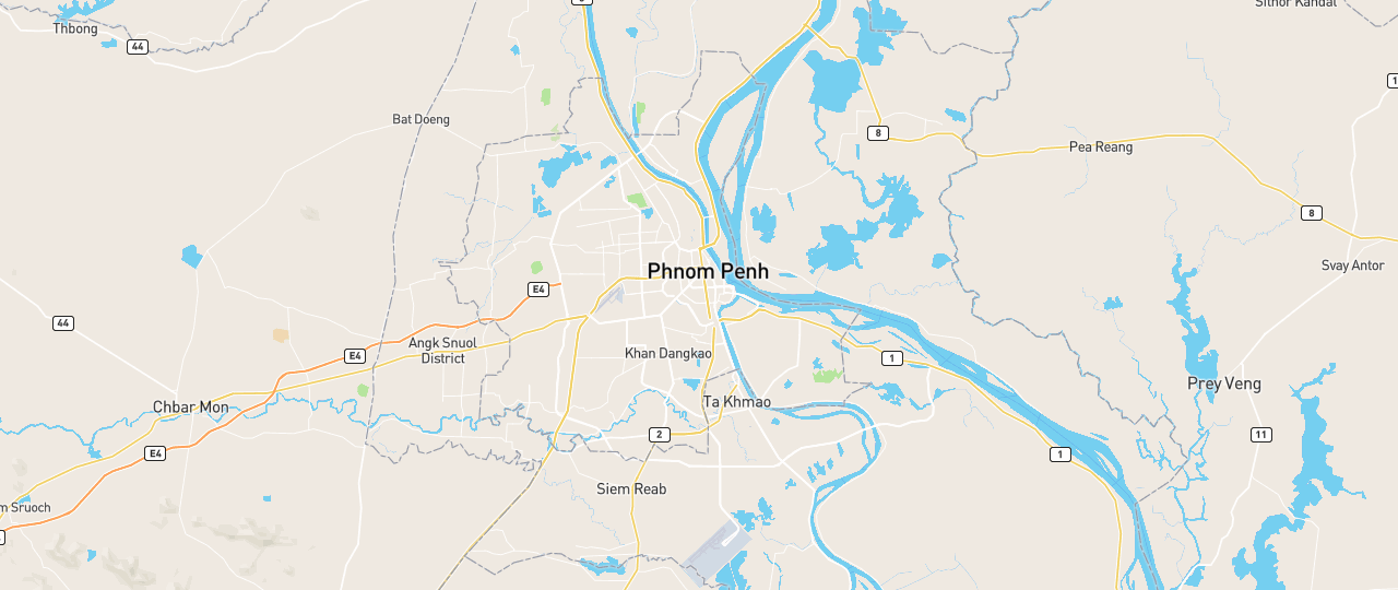 A map showing the KSW Kampot location in Phnom Penh